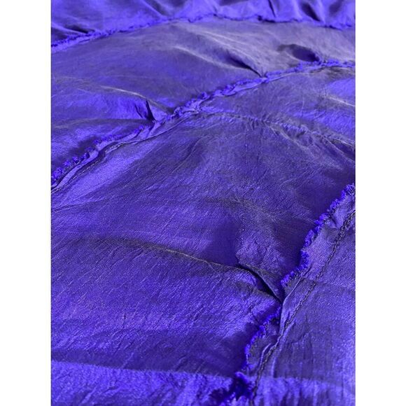 Silk Strapless Tiered Dress Purple/Eggplant Iridescent Size S/M - Picture 13 of 16